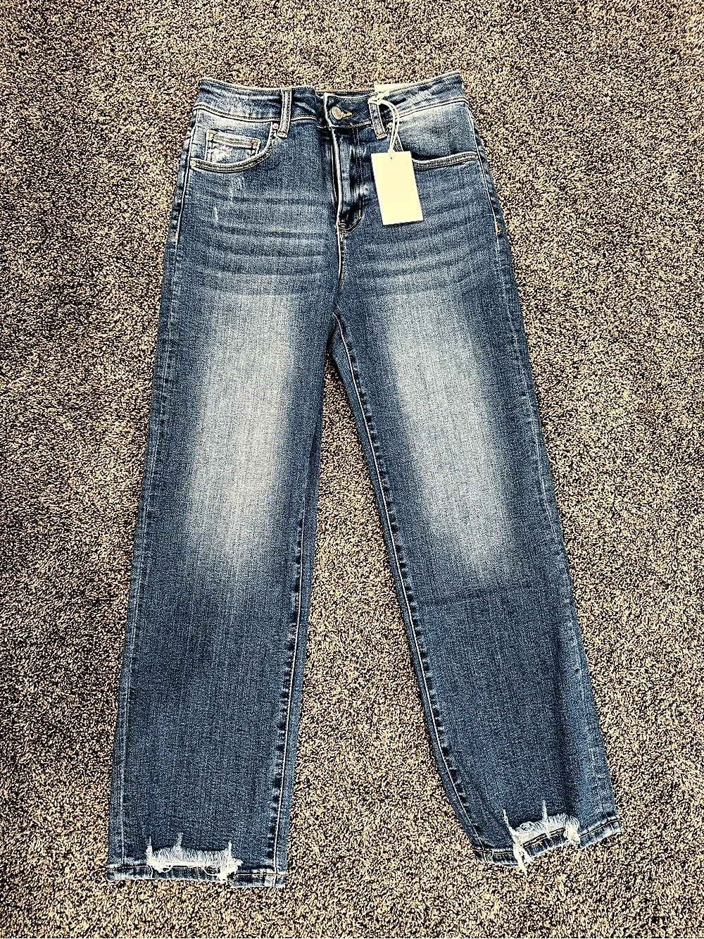 Zenana Straight Leg Jeans Waist 29 Blue NWT